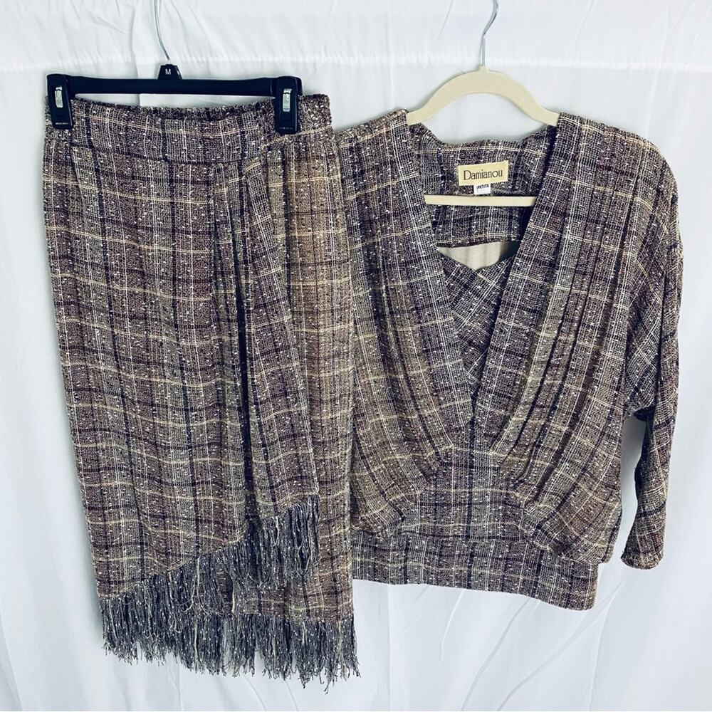 Vtg. Damianou Top and Skirt Set Size Petite S/M